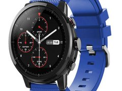 Curea ceas Smartwatch Samsung Galaxy Watch 46mm, Samsung Watch Gear S3, iUni 22 mm Silicon Blue